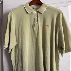 MENS Authentic Burberry Classic Polo XL light moss green
